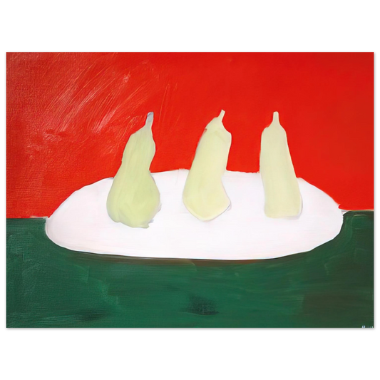Nicolas de Stael - Nature morte, poires, fond vert et orange - Art Informel Fine Art Poster