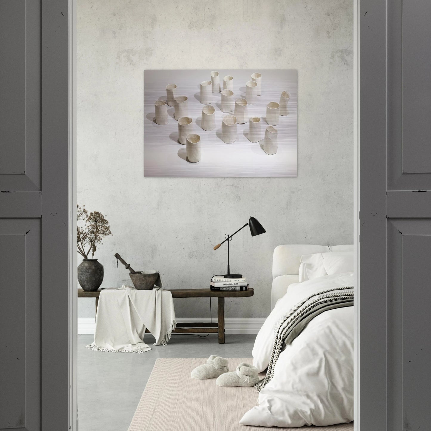 REPETITION NINETEEN I 1967 - Eva Hesse Brushed Aluminum Print - 70x100 cm / 28x40 inches | Eva Hesse Aluminum Print | Eva Hesse Prints