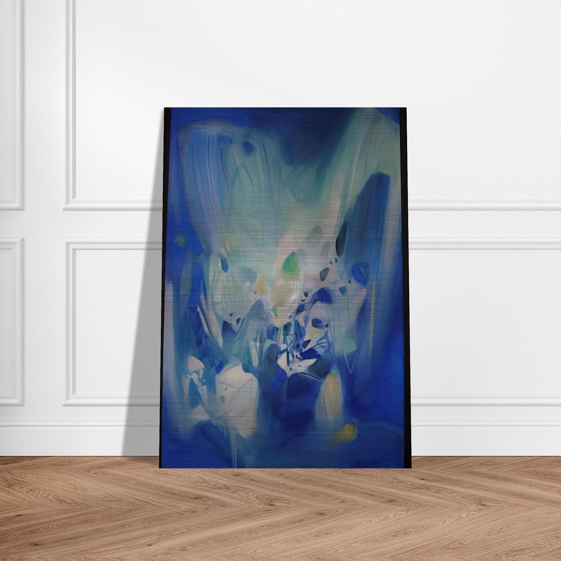 DOMINANT BLEU 1990 - Chu teh Chun Brushed Aluminum Print - 70x100 cm / 28x40 inches | Chu teh Chun Aluminum Print | Chu teh Chun Prints