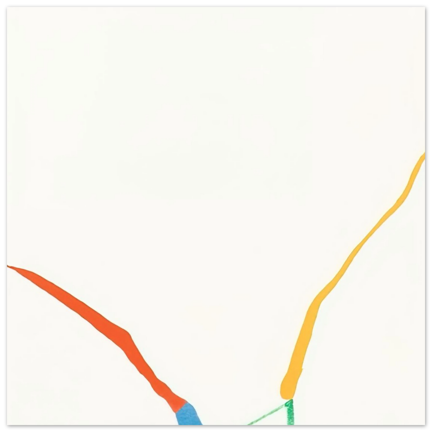 Helen Frankenthaler - What Red Lines Can Do - 1970 Wall art - 20x50 cm / 8x20 inches - Fine Art Poster-canvas - -