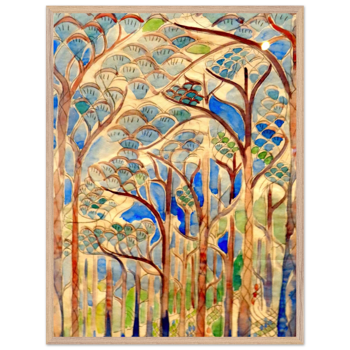 Walter Inglis Anderson - Walter Anderson Wall art - 45x60 cm / 18x24 inches - Premium Wooden Framed Poster With Fine Art Paper-canvas - Wood frame