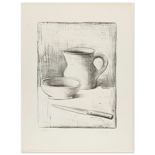 Carlo Carra - STILL LIFE 1944  75x100 cm / 30x40inches Fine Art Poster
