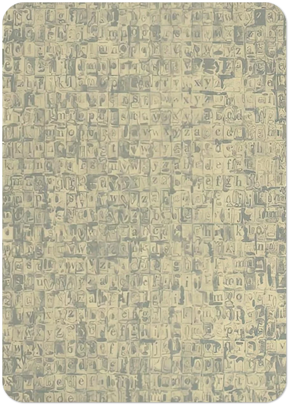 GRAY ALPHABETS ULAE 57 1968 By Jasper Johns Pack of 10 Post Cards | Jasper Johns Post Cards | A6 (10.5 x 14.8 cm) - 4.1 x 5.8 inches