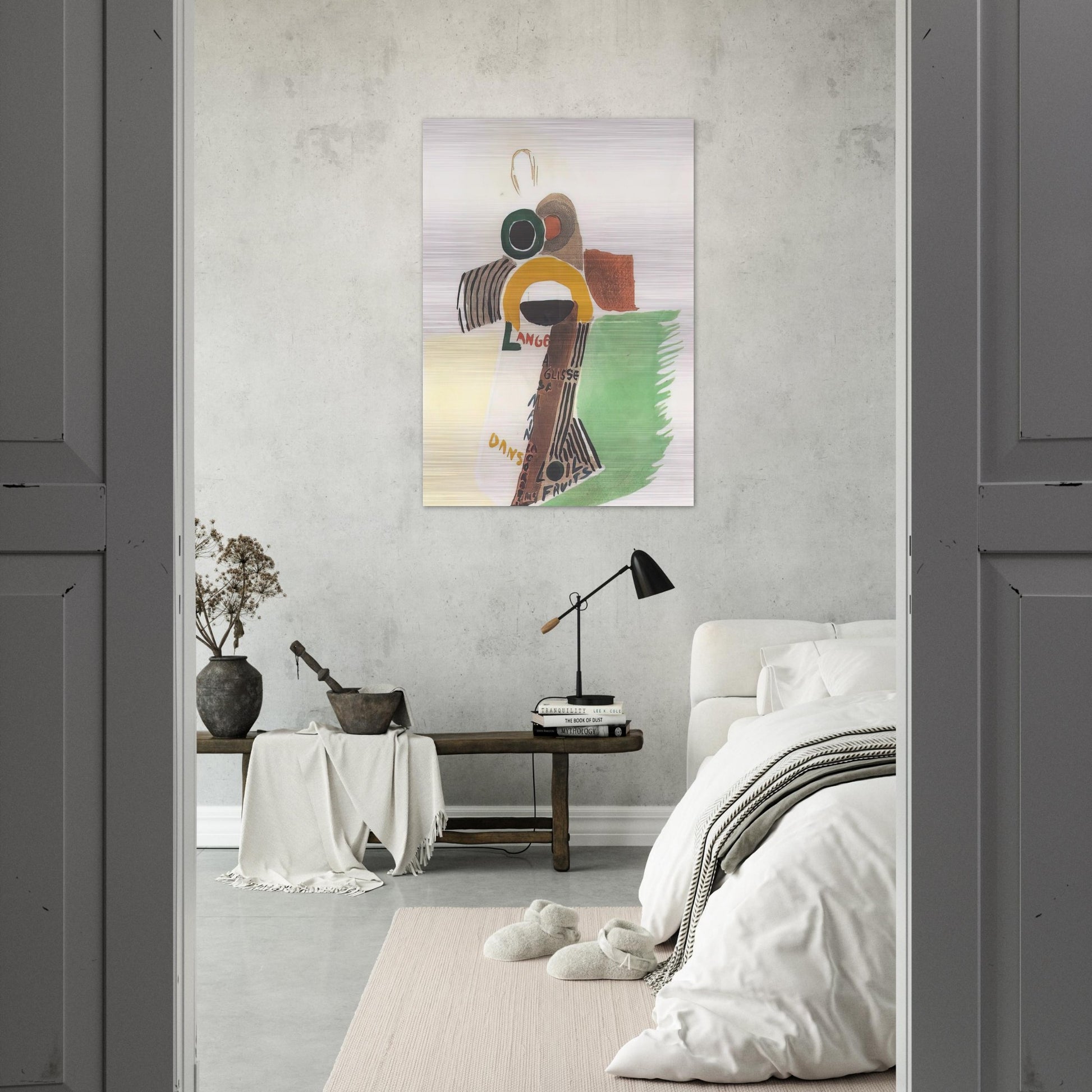 ROBE POEME L ANGE A GLISSE 1922 - Sonia Delaunay Brushed Aluminum Print - 70x100 cm / 28x40 inches | Sonia Delaunay Aluminum Print | Sonia Delaunay Prints
