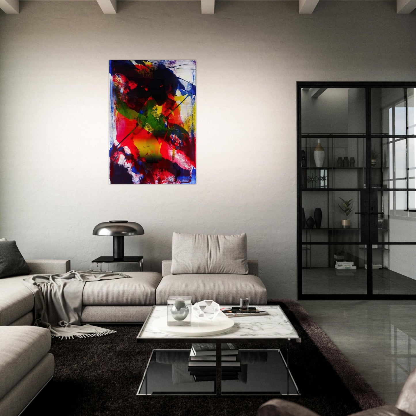 Amadeus - Abstract Expressionism, Lyrical Abstraction - Paul Jenkins Brushed Aluminum Print - 70x100 cm / 28x40 inches | Paul Jenkins Aluminum Print | Paul Jenkins Prints