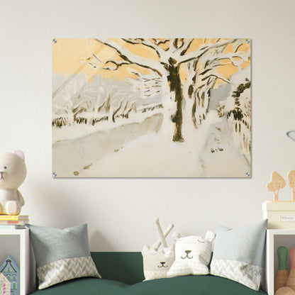 LATE AFTERNOON SNOW 1972 - Fairfield Porter Acrylic Print - 70x100 cm / 28x40″ inches