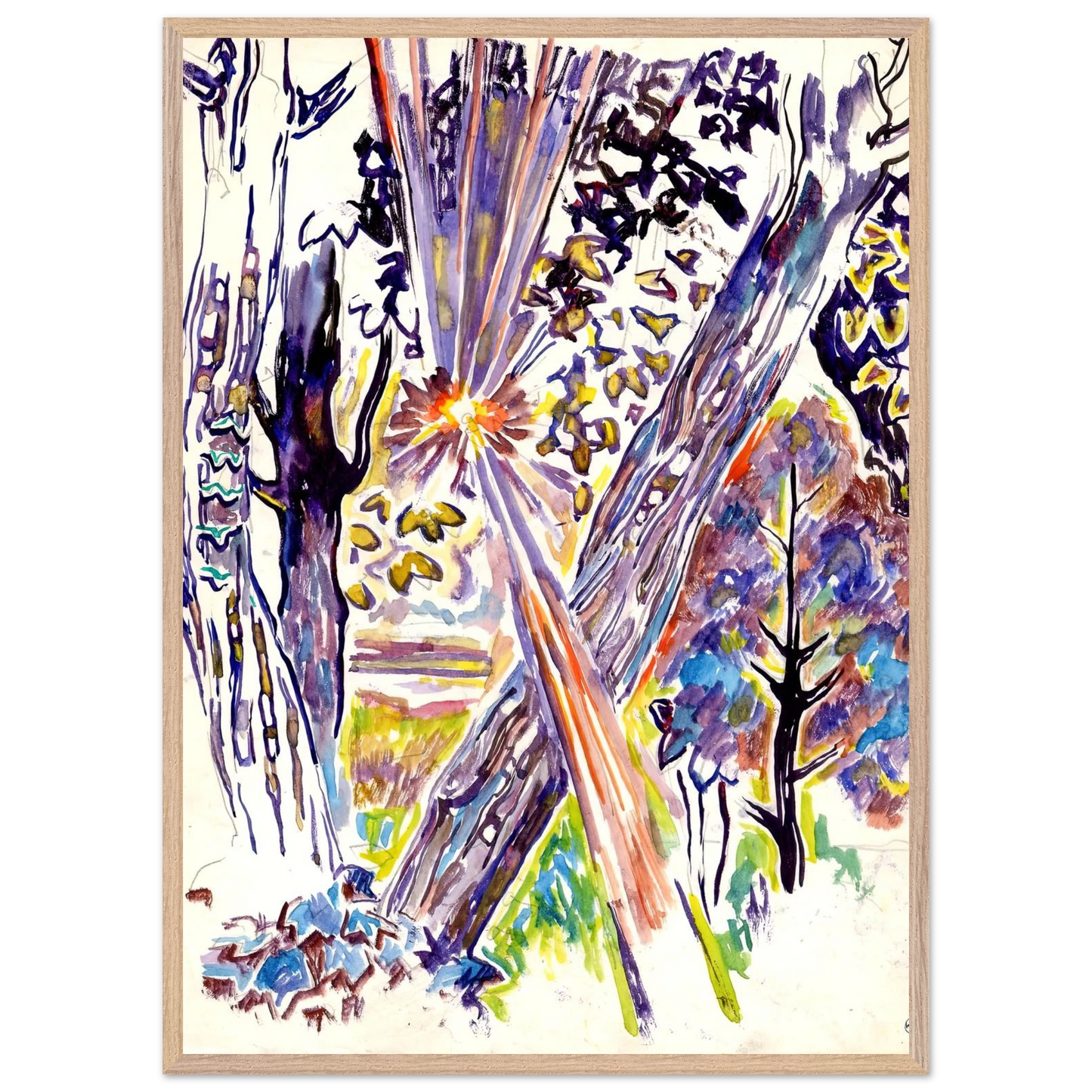 Walter Inglis Anderson - Walter Anderson Wall art - 45x60 cm / 18x24 inches - Premium Wooden Framed Poster With Fine Art Paper-canvas - Black frame