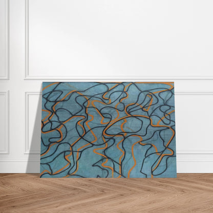 Letter About Rocks #3, Blue Ground - 2010 - Brice Marden Brushed Aluminum Print - 70x100 cm / 28x40 inches | Brice Marden Aluminum Print | Brice Marden Prints