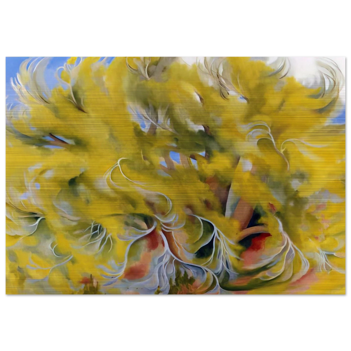 Cottonwood Tree in Spring - Georgia O'Keeffe Brushed Aluminum Print - 70x100 cm / 28x40 inches | Georgia O'Keeffe Aluminum Print | Georgia O'Keeffe Prints