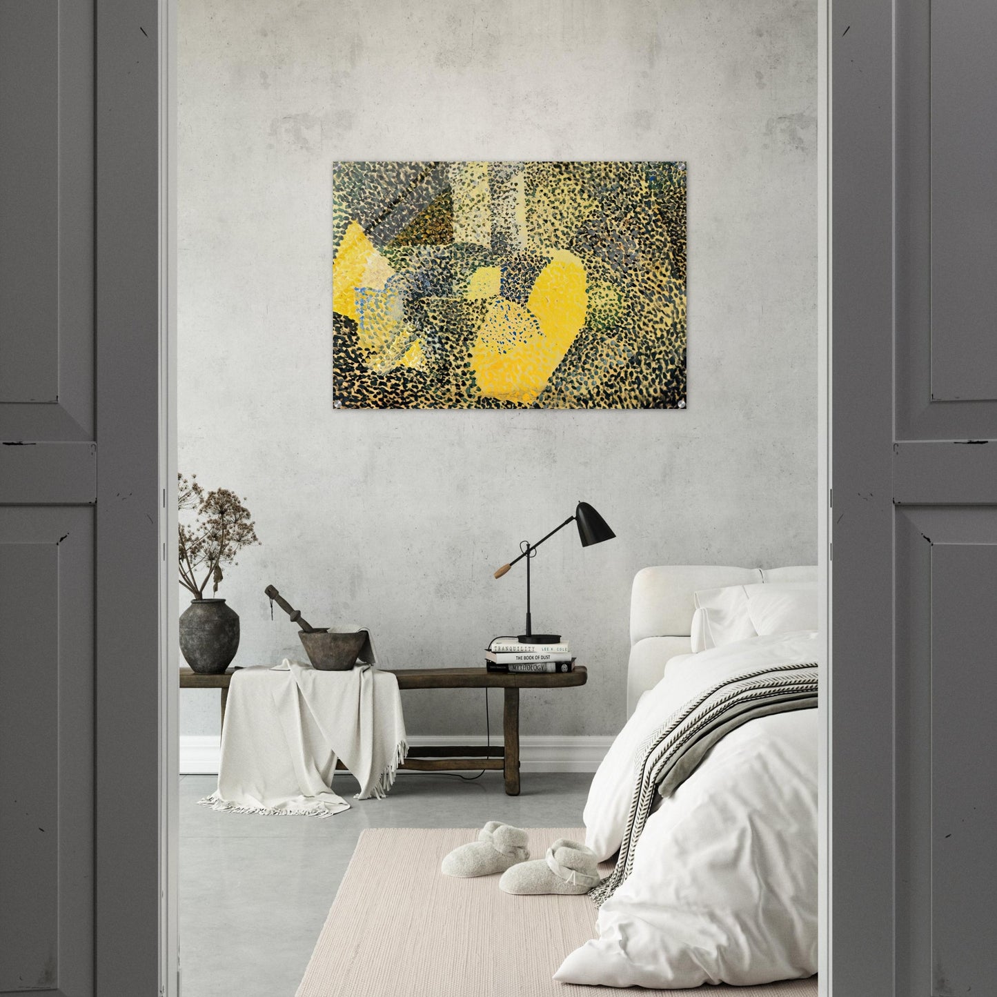 MADRID ARCHITECTURE AND POPLARS - Salvador Dali Acrylic Print - 70x100 cm / 28x40″ inches