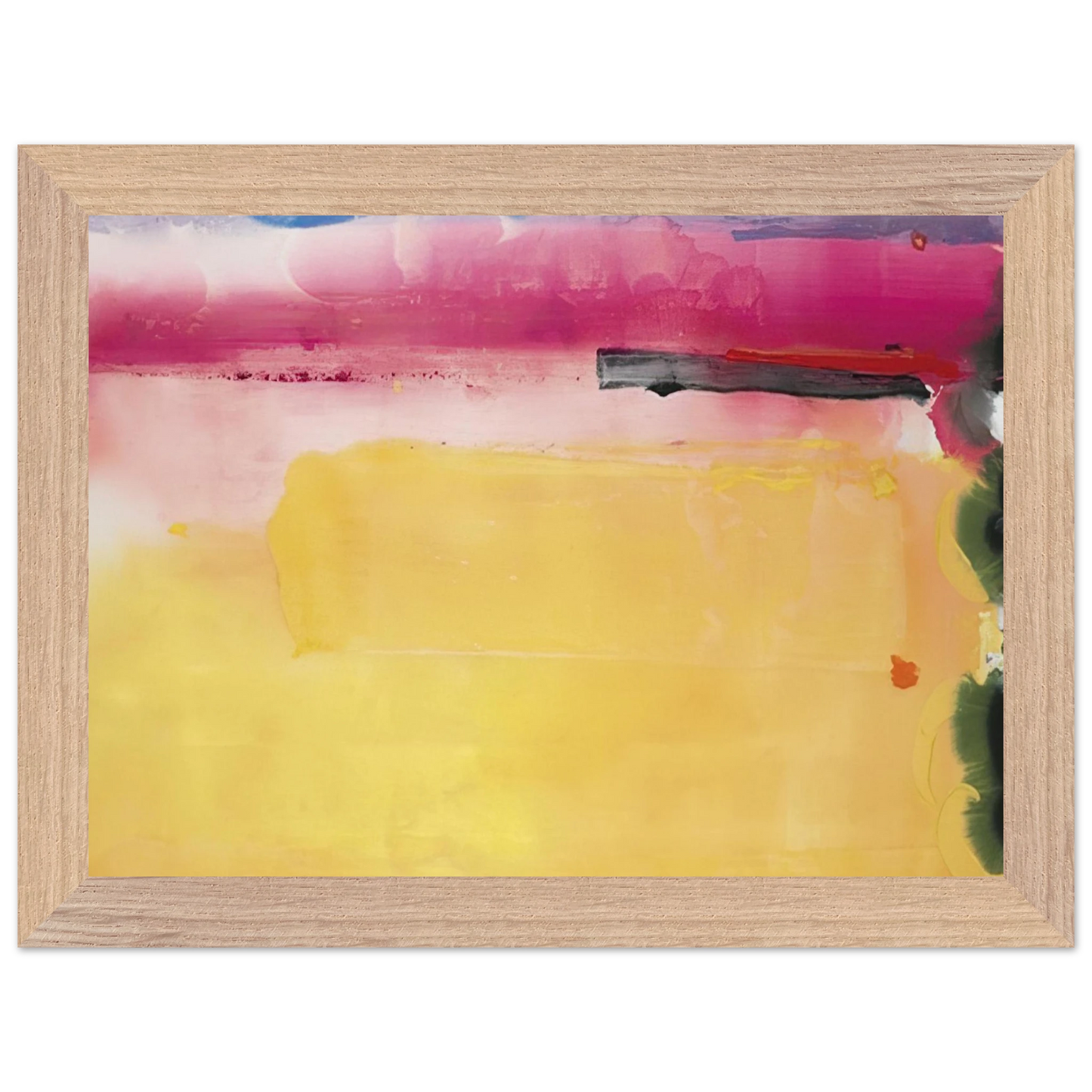 Helen Frankenthaler - Black-Eyed Susan - 1988 Wall art - 50x70 cm / 20x28 inches - Premium Wooden Framed Poster With Fine Art Paper-canvas - White frame