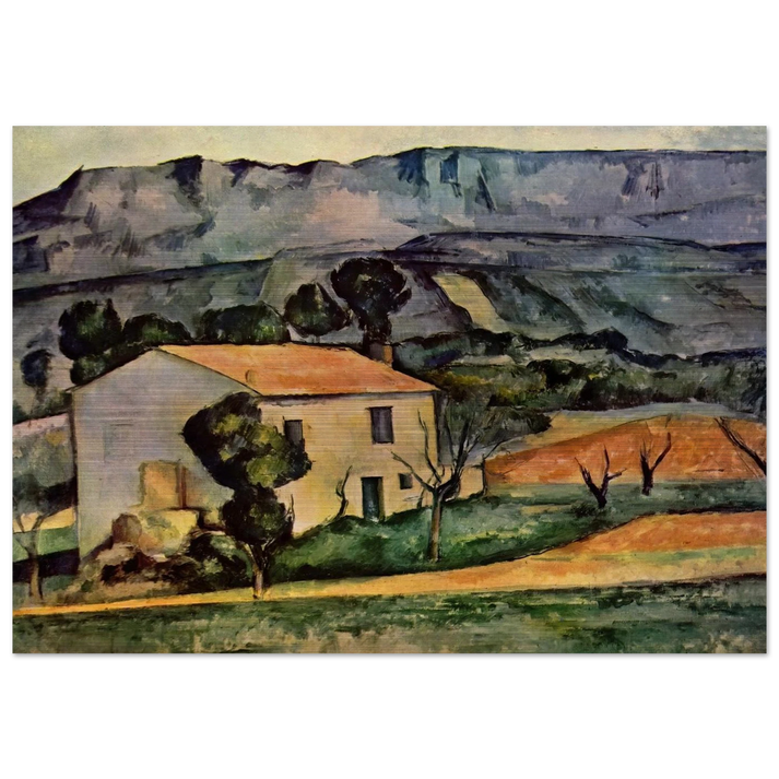 Houses in Provence, near Gardanne - Paul Cézanne Brushed Aluminum Print - 70x100 cm / 28x40 inches | Paul Cézanne Aluminum Print | Paul Cézanne Prints