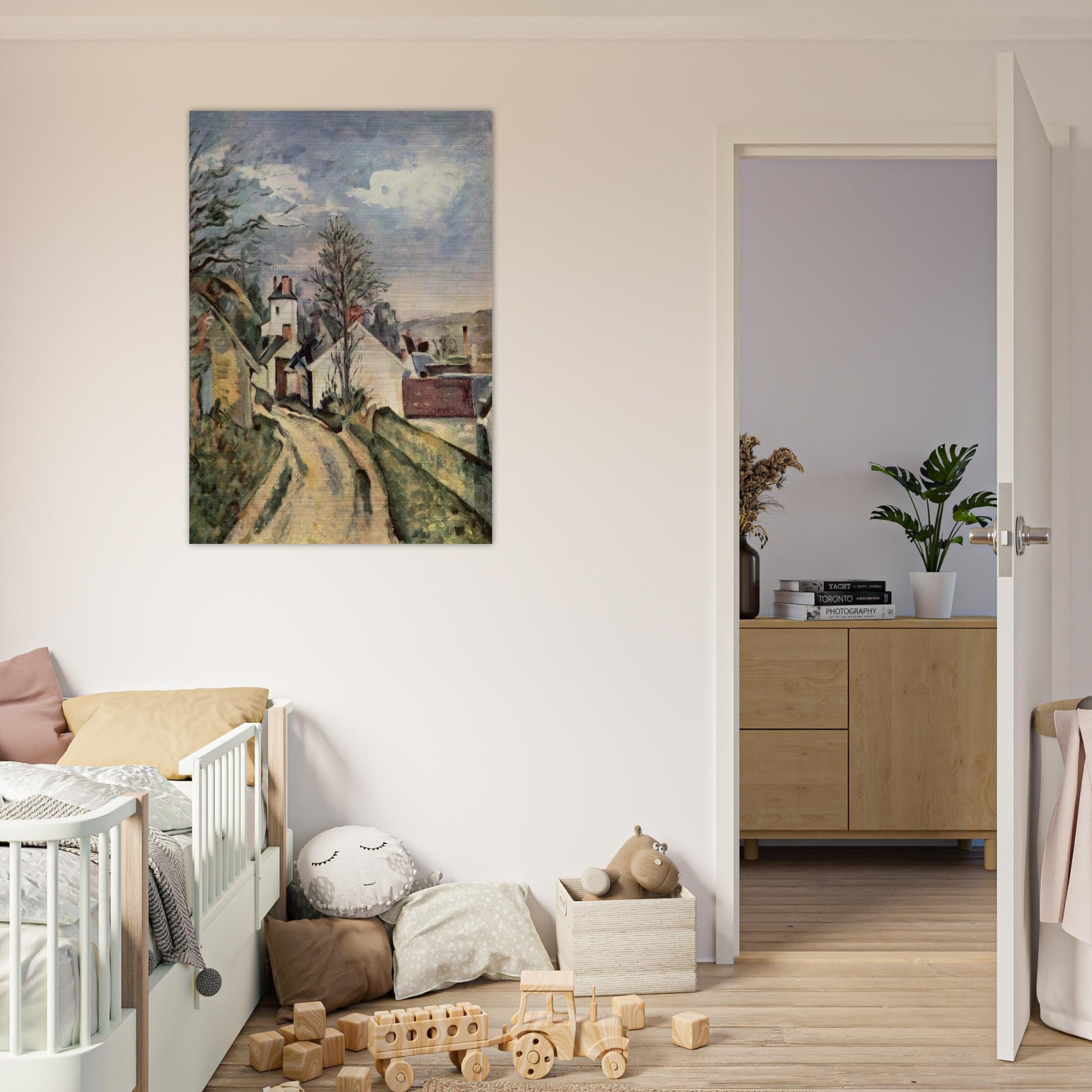 The House of Dr. Gachet in Auvers - Paul Cézanne Brushed Aluminum Print - 70x100 cm / 28x40 inches | Paul Cézanne Aluminum Print | Paul Cézanne Prints