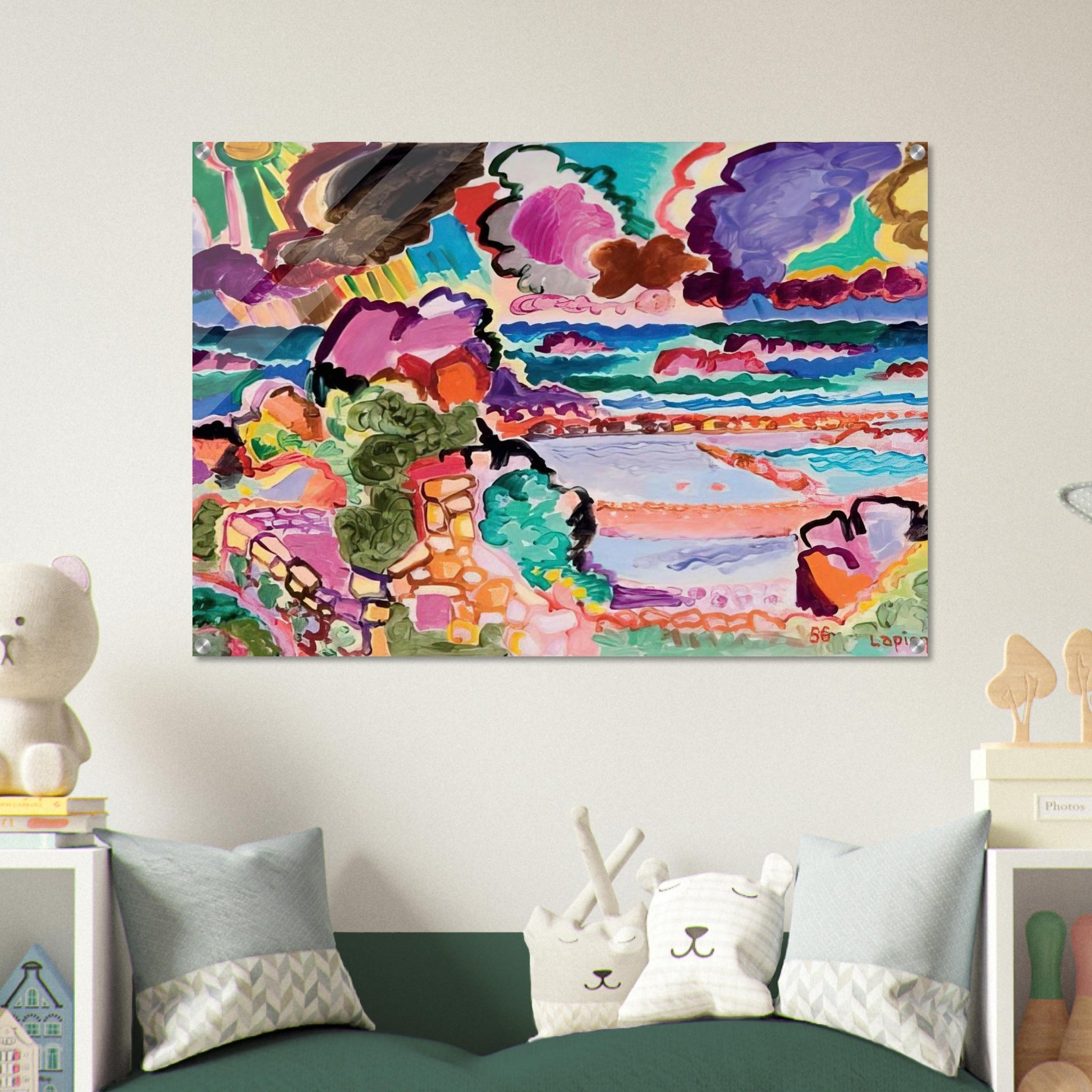 L'orage sur Bréhât - 1956 - Charles Lapicque Acrylic Print - 70x100 cm / 28x40″ inches | Charles Lapicque Wall Art | Charles Lapicque Prints