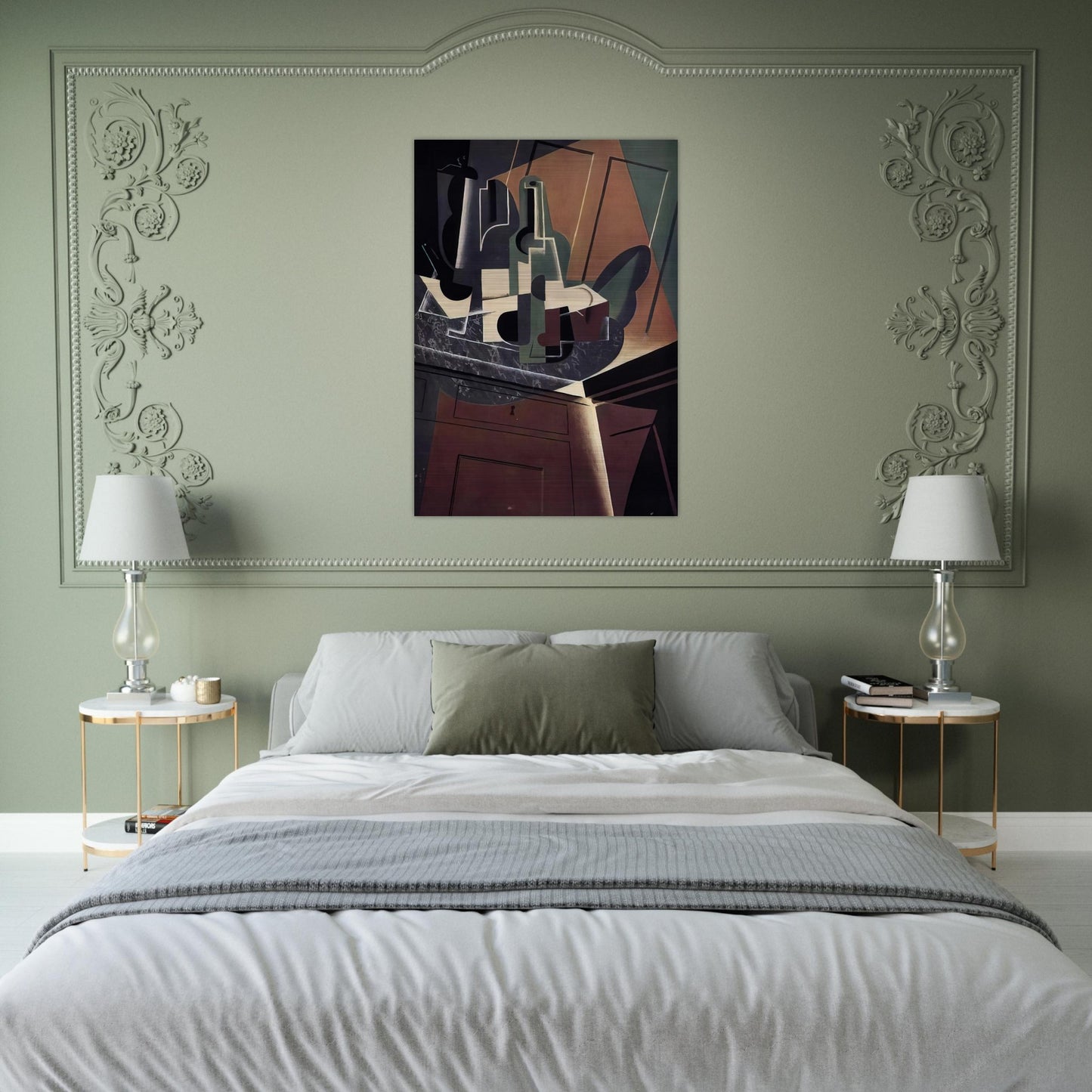 THE SIDEBOARD 1917 - Juan Gris Brushed Aluminum Print - 70x100 cm / 28x40 inches | Juan Gris Aluminum Print | Juan Gris Prints