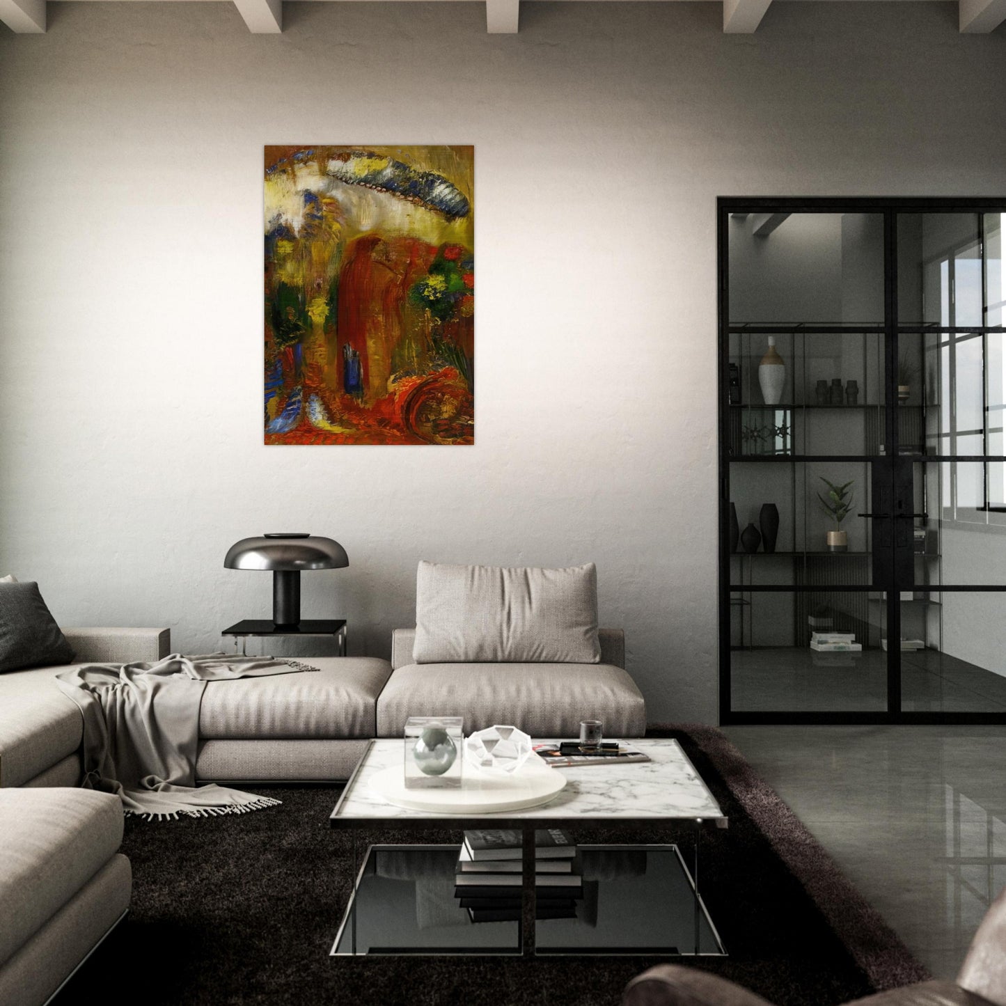 THE SERMON - Odilon Redon Brushed Aluminum Print - 70x100 cm / 28x40 inches | Odilon Redon Aluminum Print | Odilon Redon Prints
