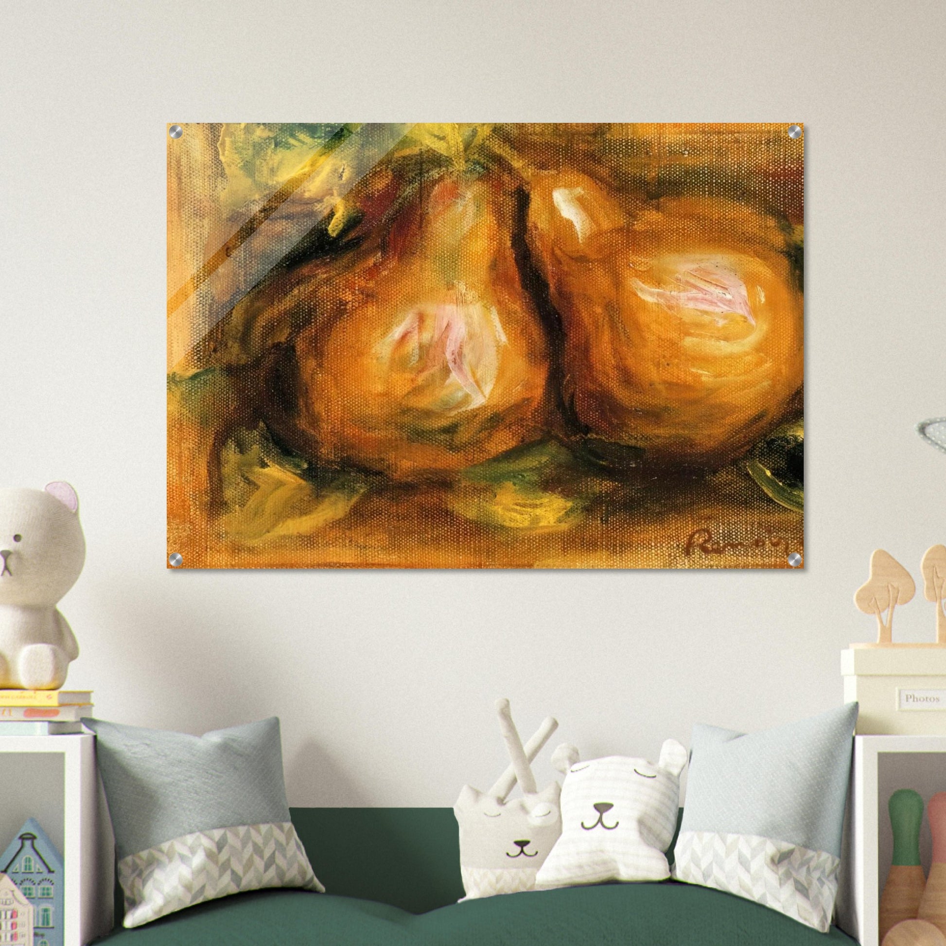 Pears - Pierre-Auguste Renoir Acrylic Print - 70x100 cm / 28x40″ inches | Pierre-Auguste Renoir Wall Art | Pierre-Auguste Renoir Prints
