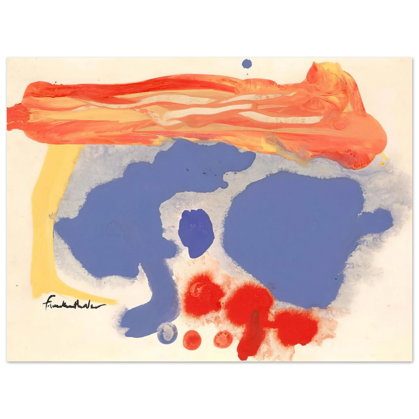Helen Frankenthaler - Summerscene, Provincetown - 1961 Wall art - 13x18 cm / 5x7 inches - Fine Art Poster-canvas - -