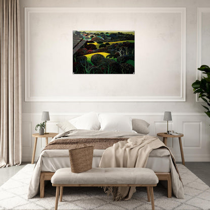 Santa Ynez Memories - Eyvind Earle Acrylic Print - 70x100 cm / 28x40″ inches | Eyvind Earle Wall Art | Eyvind Earle Prints