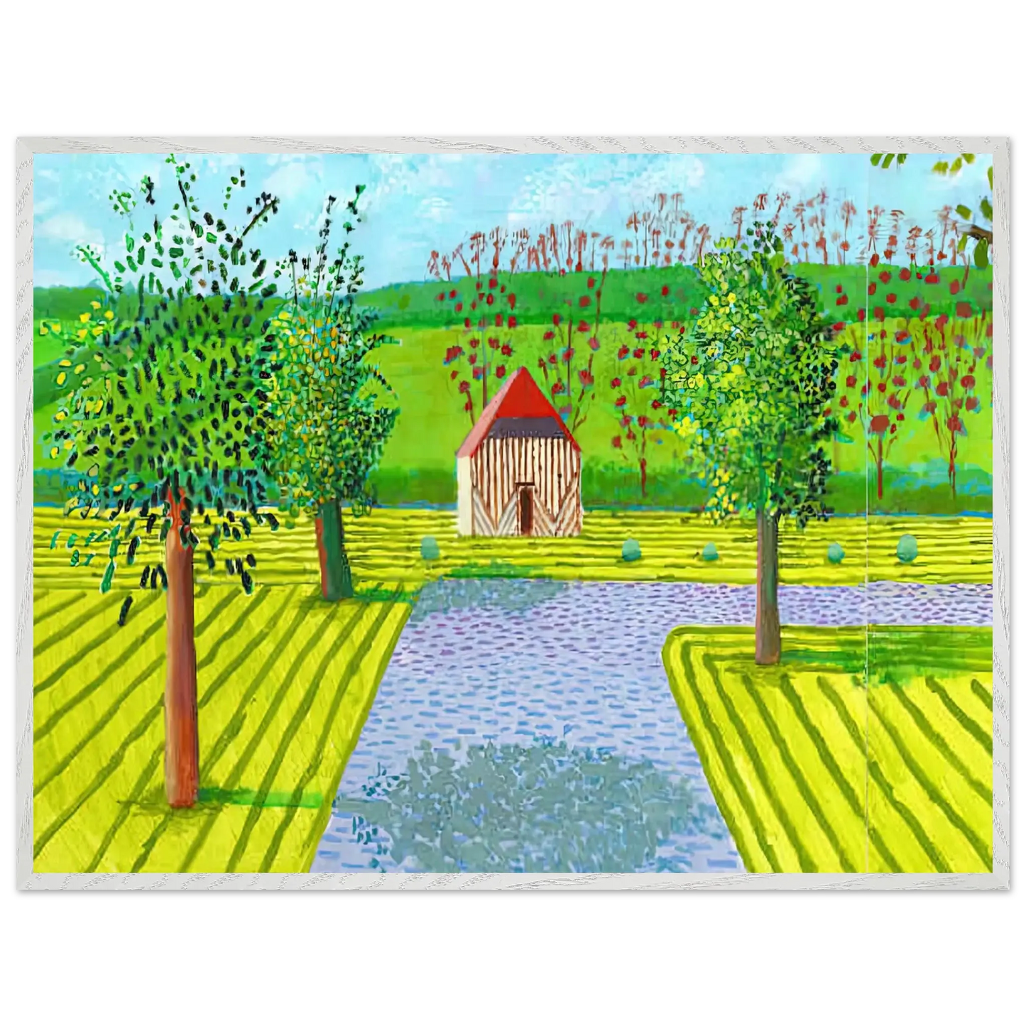 David Hockney - David Hockney Wall art - A2 (42 x 59.4  cm) - Premium Wooden Framed Poster With Fine Art Paper - Wood frame