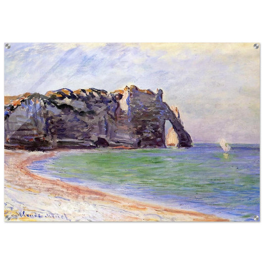 The Manneport, Etretat, the Porte d'Aval - claude monet Acrylic Print - 70x100 cm / 28x40″ inches