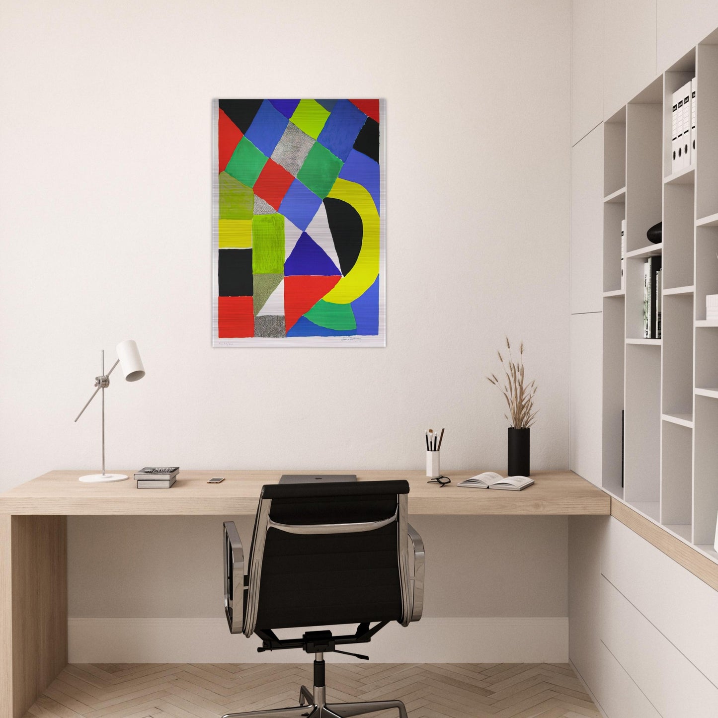 SQUARES - Sonia Delaunay Brushed Aluminum Print - 70x100 cm / 28x40 inches | Sonia Delaunay Aluminum Print | Sonia Delaunay Prints