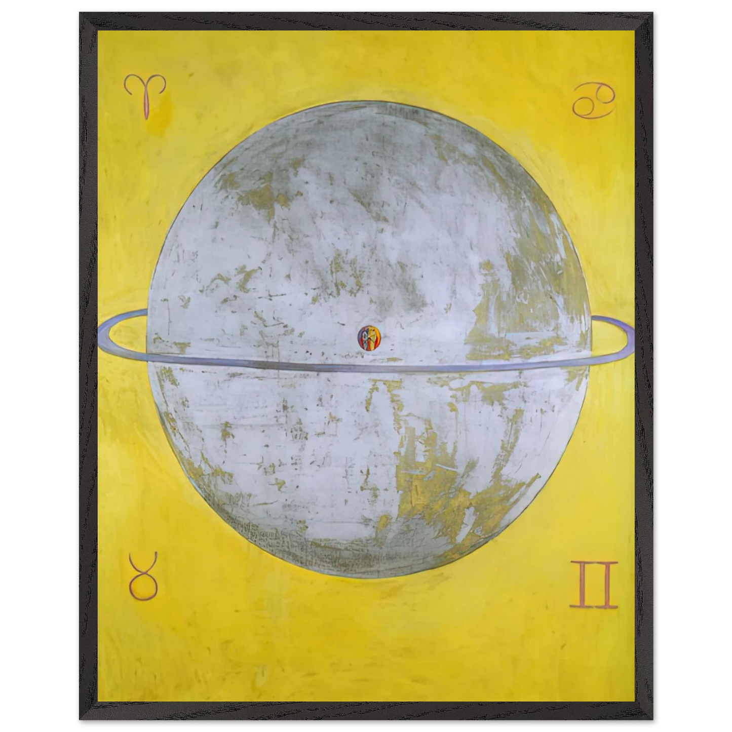Hilma af Klint - THE DOVE NR 12 1915 Wall art - 60x80 cm / 24x32 inches - Premium Wooden Framed Poster With Fine Art Paper-canvas - Black frame