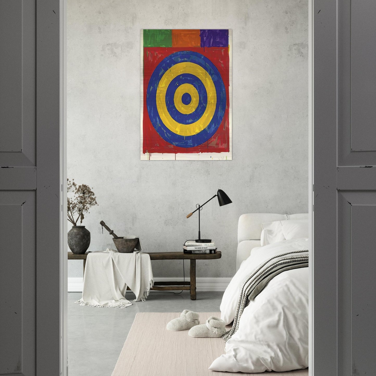 TARGET ULAE 147 1974 - Jasper Johns Brushed Aluminum Print - 70x100 cm / 28x40 inches | Jasper Johns Aluminum Print | Jasper Johns Prints