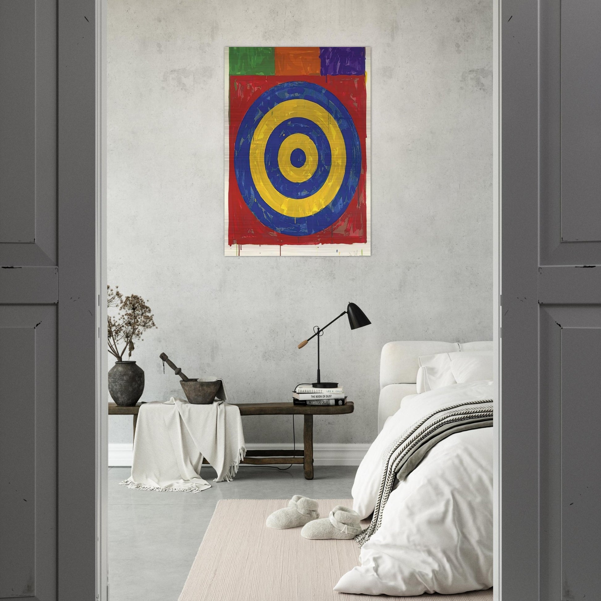 TARGET ULAE 147 1974 - Jasper Johns Brushed Aluminum Print - 70x100 cm / 28x40 inches | Jasper Johns Aluminum Print | Jasper Johns Prints