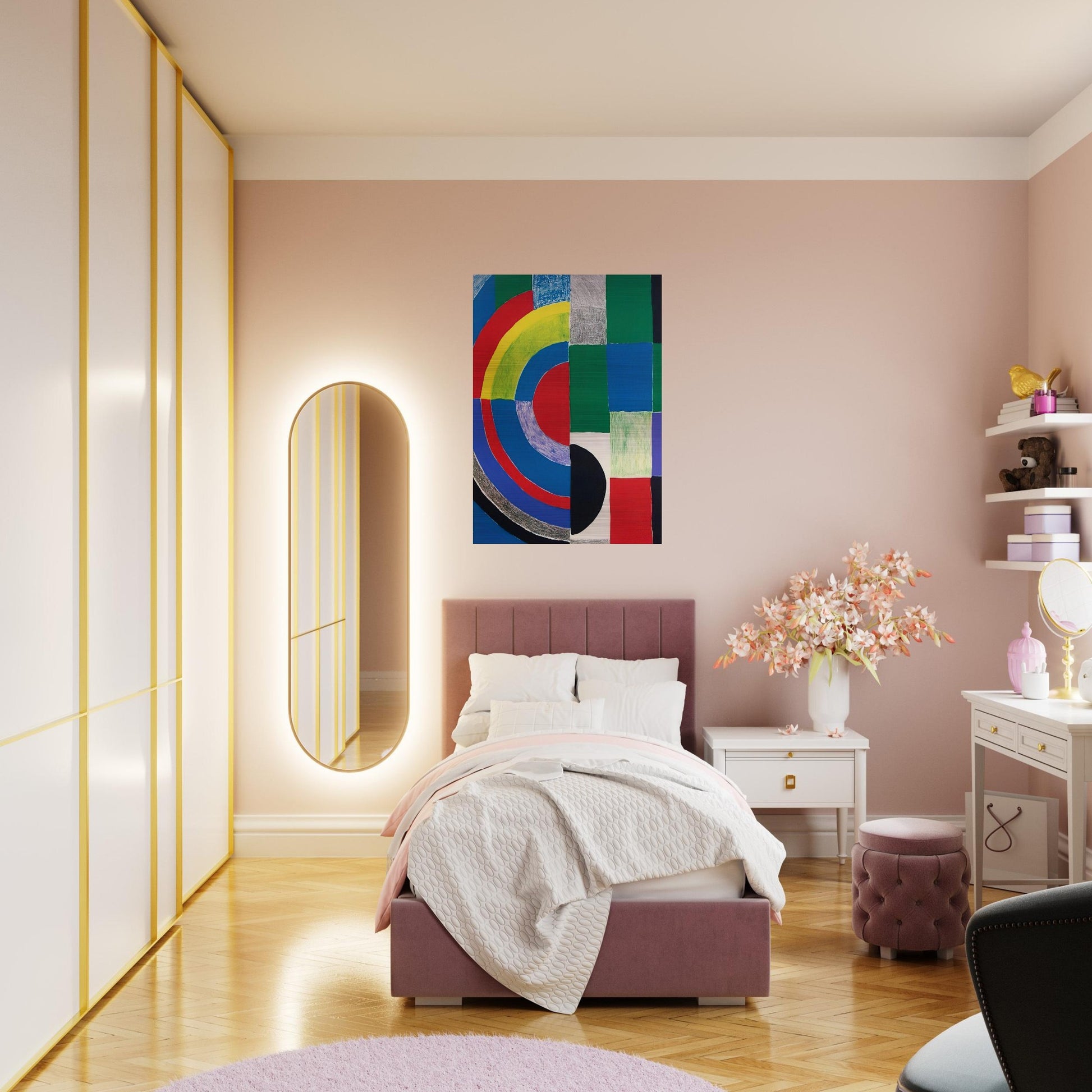 COLOR RHYTHMS - Sonia Delaunay Brushed Aluminum Print - 70x100 cm / 28x40 inches | Sonia Delaunay Aluminum Print | Sonia Delaunay Prints