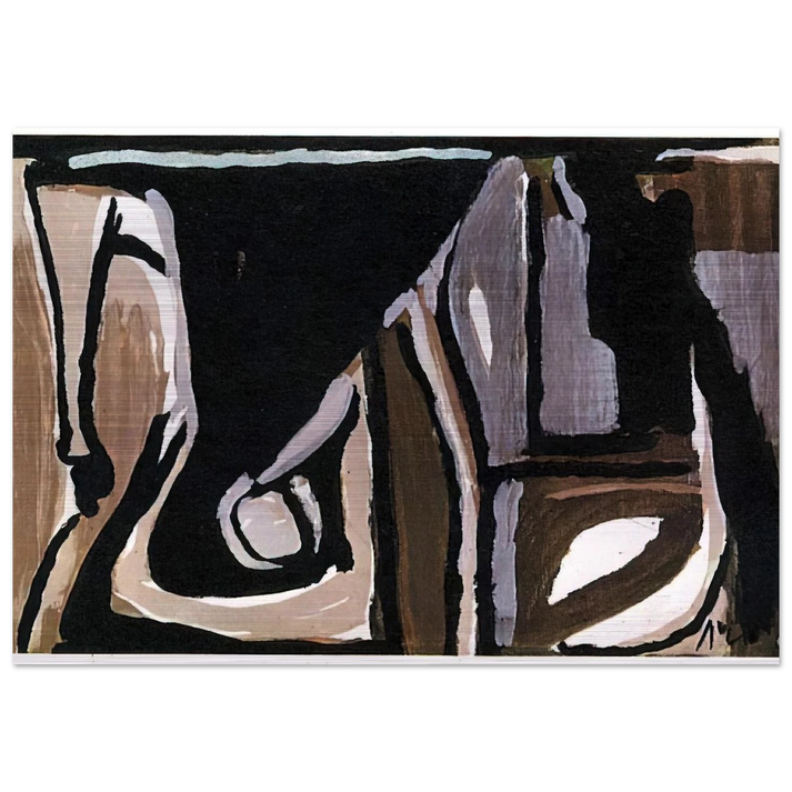 Nocturne - 1981 - Bram van Velde Brushed Aluminum Print - 70x100 cm / 28x40 inches | Bram van Velde Aluminum Print | Bram van Velde Prints