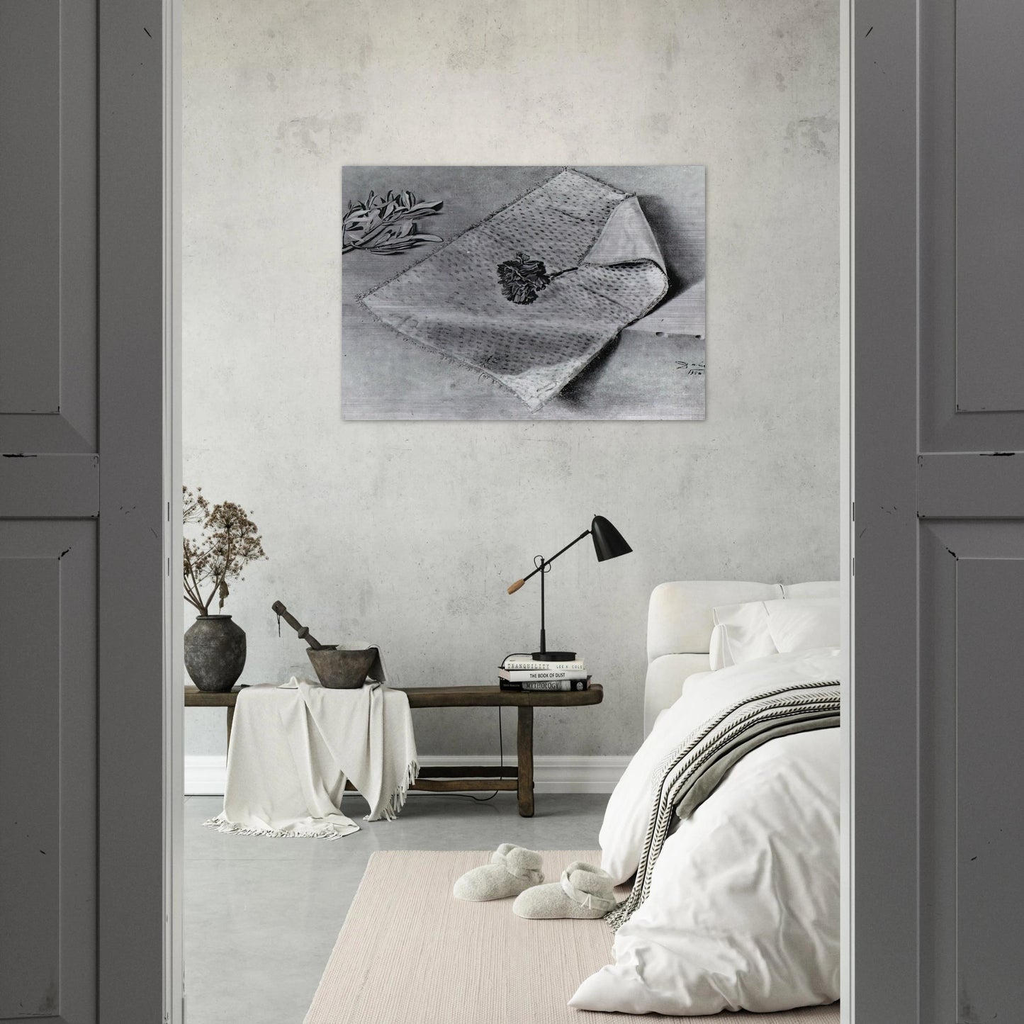 CARNATION AND CLOTH OF GOLD - Salvador Dali Brushed Aluminum Print - 70x100 cm / 28x40 inches | Salvador Dali Aluminum Print | Salvador Dali Prints