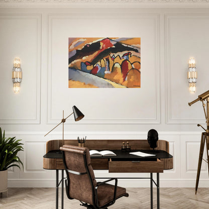 STUDY FOR AUTUMN 1909 - Wassily Kandinsky Brushed Aluminum Print - 70x100 cm / 28x40 inches | Wassily Kandinsky Aluminum Print | Wassily Kandinsky Prints