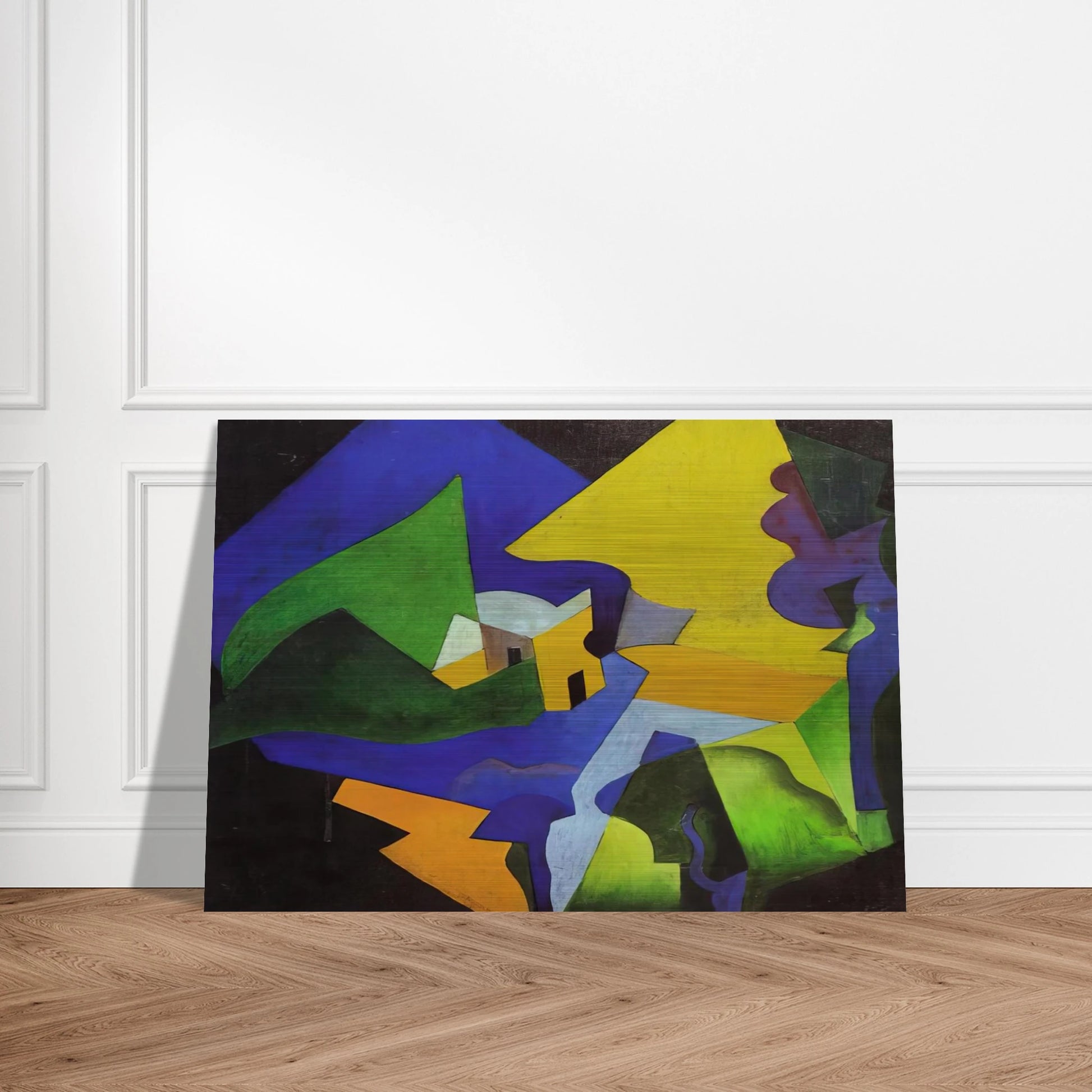 COSTRUZIONE SPAZIALE PAESAGGIO 1919 - Enrico Prampolini Brushed Aluminum Print - 70x100 cm / 28x40 inches | Enrico Prampolini Aluminum Print | Enrico Prampolini Prints