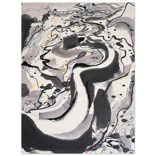 Wu Guanzhong - The Great Wall I - 1986  75x100 cm / 30x40inches Fine Art Poster