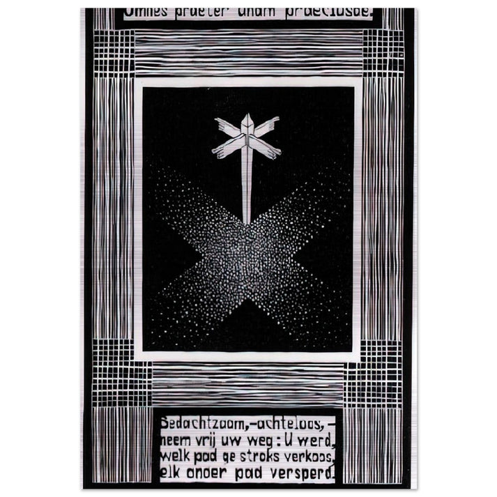 EMBLEMATA SIGNPOST - MC Escher Brushed Aluminum Print - 70x100 cm / 28x40 inches | MC Escher Aluminum Print | MC Escher Prints