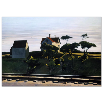 New York, New Haven and Hartford - Edward Hopper Brushed Aluminum Print - 70x100 cm / 28x40 inches | Edward Hopper Aluminum Print | Edward Hopper Prints