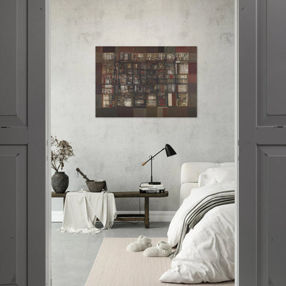 A biblioteca em fogo - 1974 - Maria Helena Vieira da Silva Brushed Aluminum Print - 70x100 cm / 28x40 inches | Maria Helena Vieira da Silva Aluminum Print | Maria Helena Vieira da Silva Prints