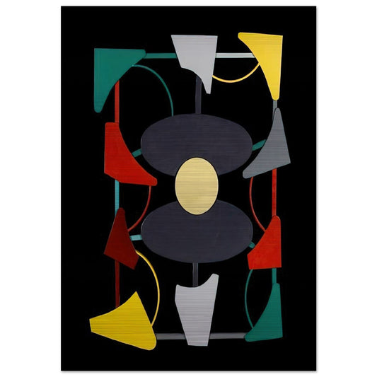 Planos y color liberados - 1947 - Gyula Kosice Brushed Aluminum Print - 70x100 cm / 28x40 inches | Gyula Kosice Aluminum Print | Gyula Kosice Prints