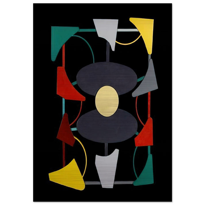 Planos y color liberados - 1947 - Gyula Kosice Brushed Aluminum Print - 70x100 cm / 28x40 inches | Gyula Kosice Aluminum Print | Gyula Kosice Prints