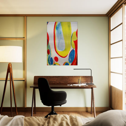 Red, Yellow and Blue - Alice Baber Brushed Aluminum Print - 70x100 cm / 28x40 inches | Alice Baber Aluminum Print | Alice Baber Prints
