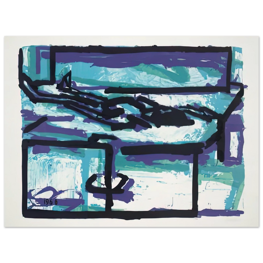 Frank Auerbach - RECLINING FIGURE I  75x100 cm / 30x40inches Fine Art Poster