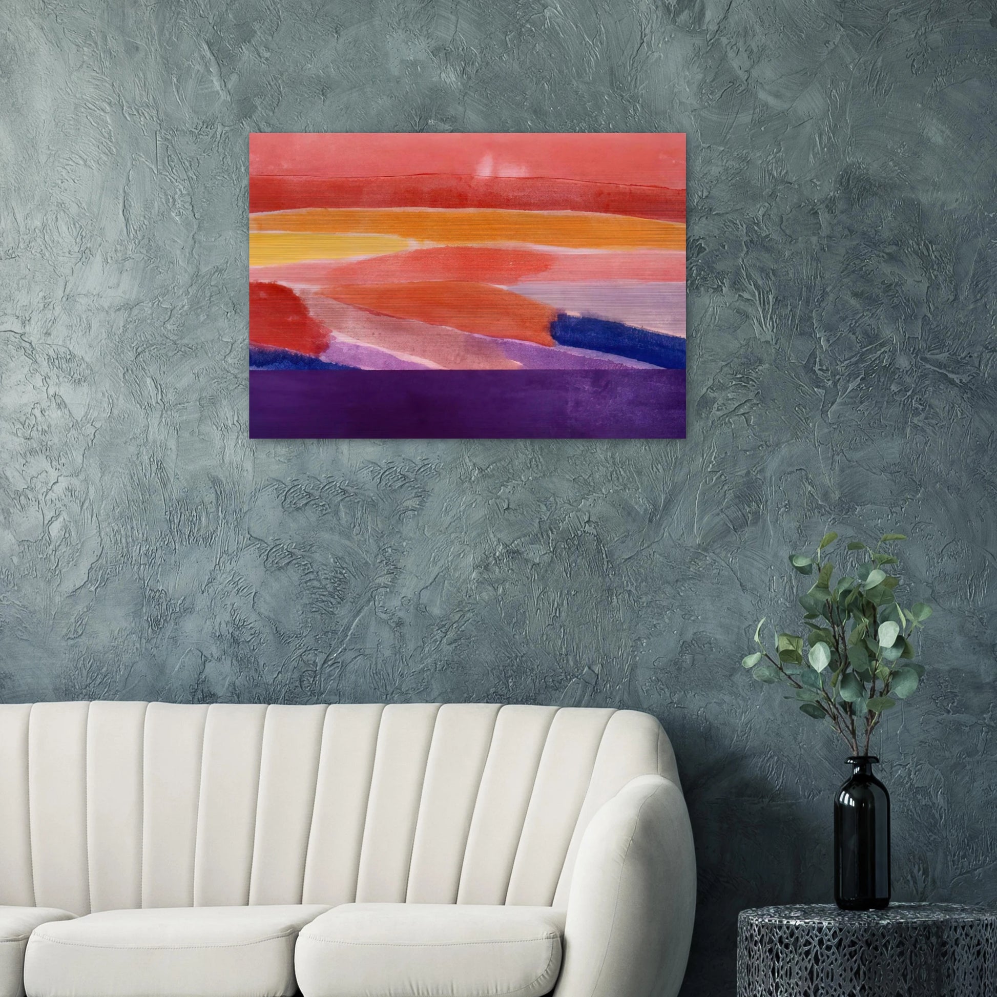 Surface Of Coral - 1981 - Ronnie Landfield Brushed Aluminum Print - 70x100 cm / 28x40 inches | Ronnie Landfield Aluminum Print | Ronnie Landfield Prints