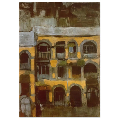 A blue house - Pablo Picasso Brushed Aluminum Print - 70x100 cm / 28x40 inches | Pablo Picasso Aluminum Print | Pablo Picasso Prints