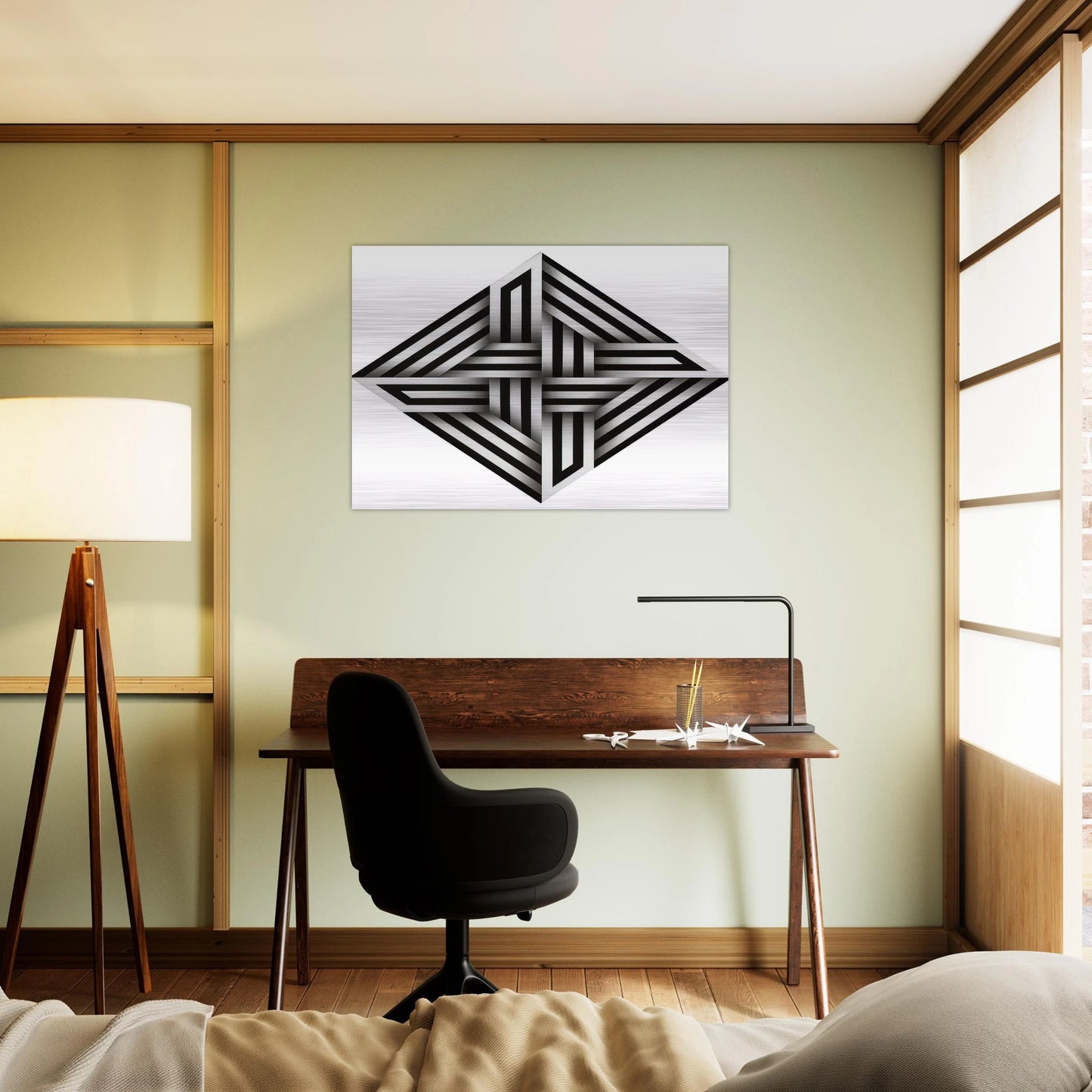 Kumo XV - 1973 - Omar Rayo Brushed Aluminum Print - 70x100 cm / 28x40 inches | Omar Rayo Aluminum Print | Omar Rayo Prints