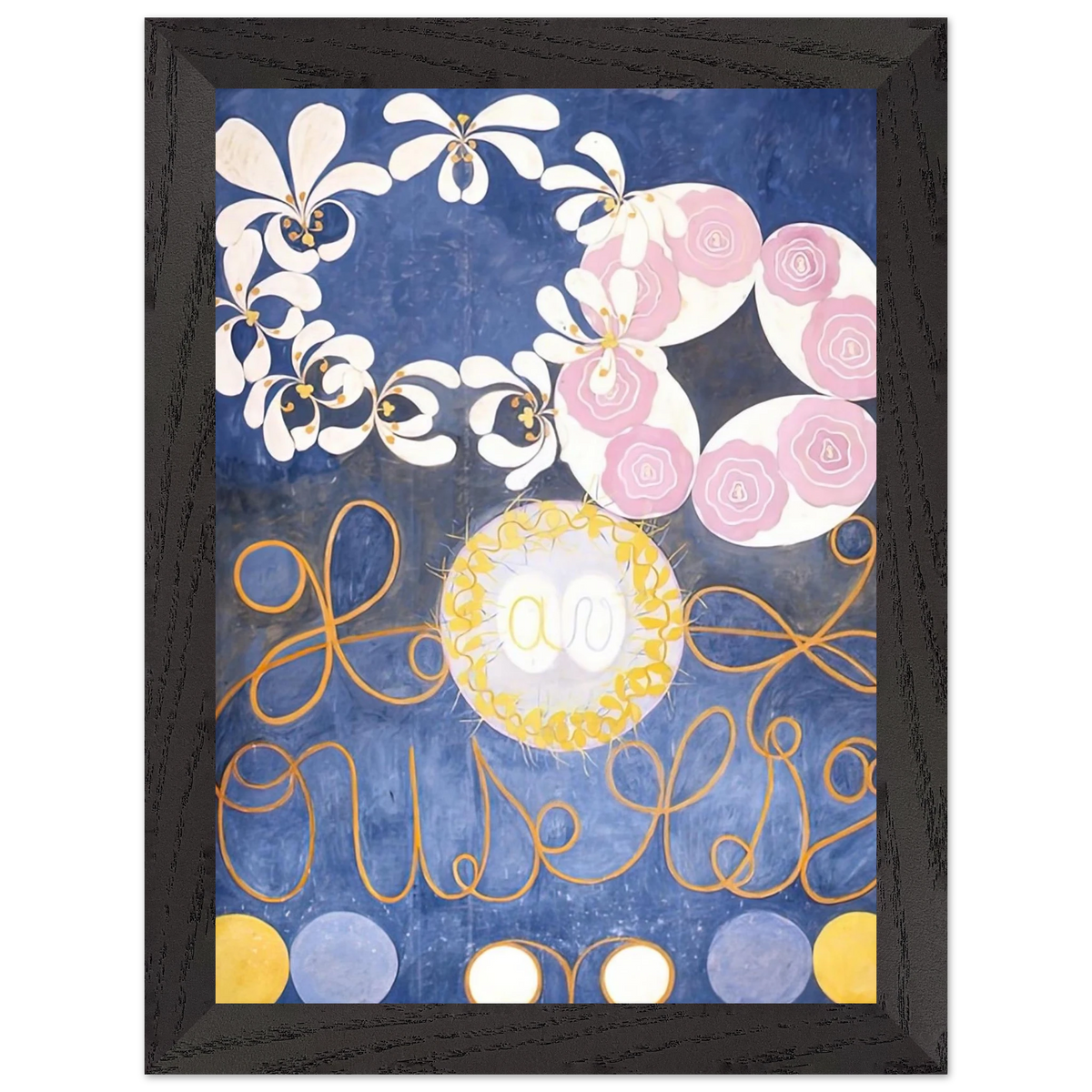Hilma af Klint - THE TEN LARGEST 1907 Wall art - 50x70 cm / 20x28 inches - Premium Wooden Framed Poster With Fine Art Paper - Black frame