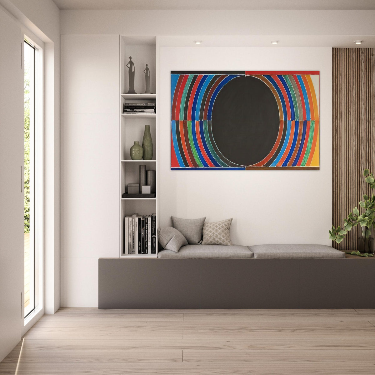 Composition V - Abstract Art - S. H. Raza Art Prints - 100x150 cm / 40x60″ inches | S. H. Raza Poster | S. H. Raza Prints