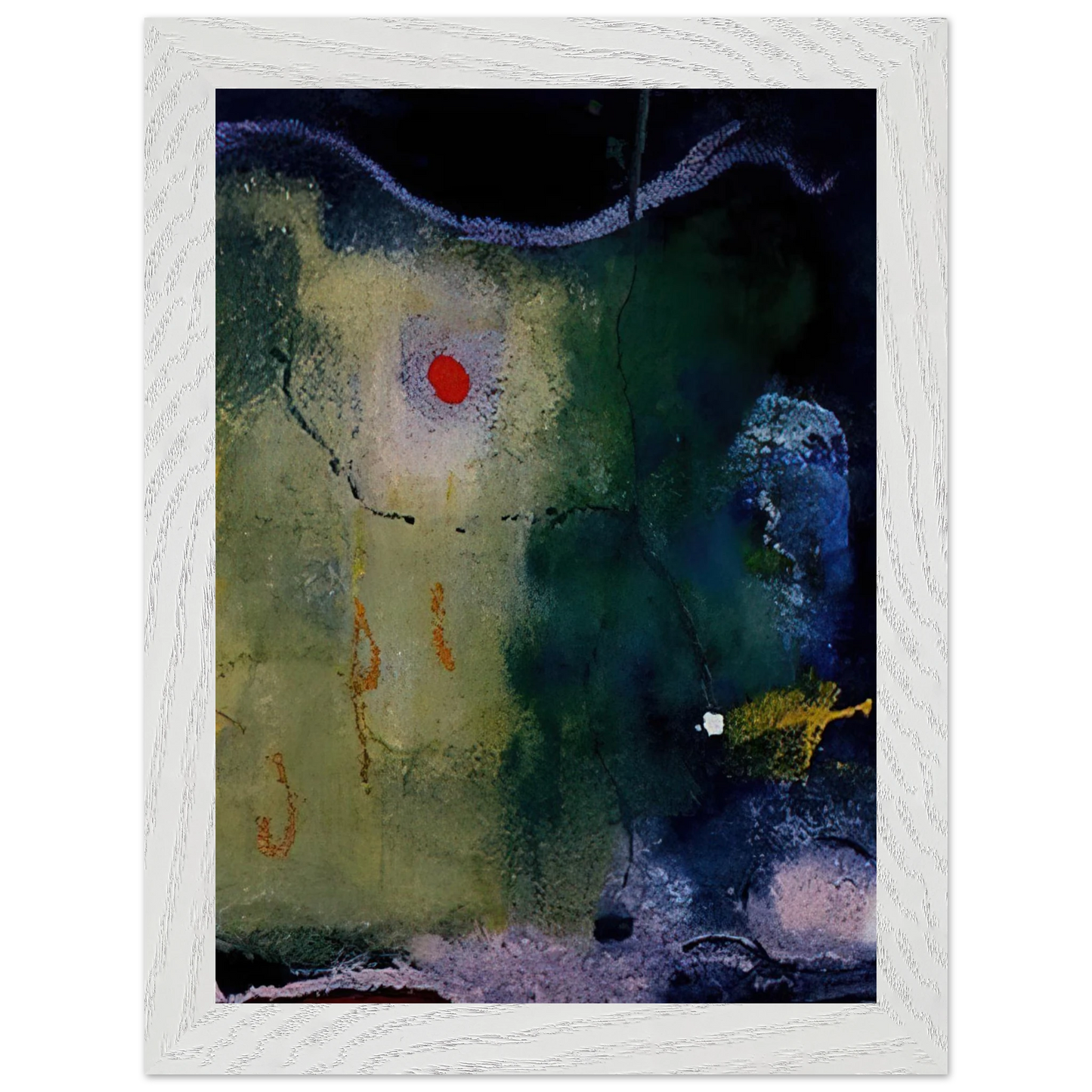 Helen Frankenthaler - The Other Side of the Moon - 1995 Wall art - A3 (29.7 x 42  cm) - Premium Wooden Framed Poster With Fine Art Paper-canvas - White frame