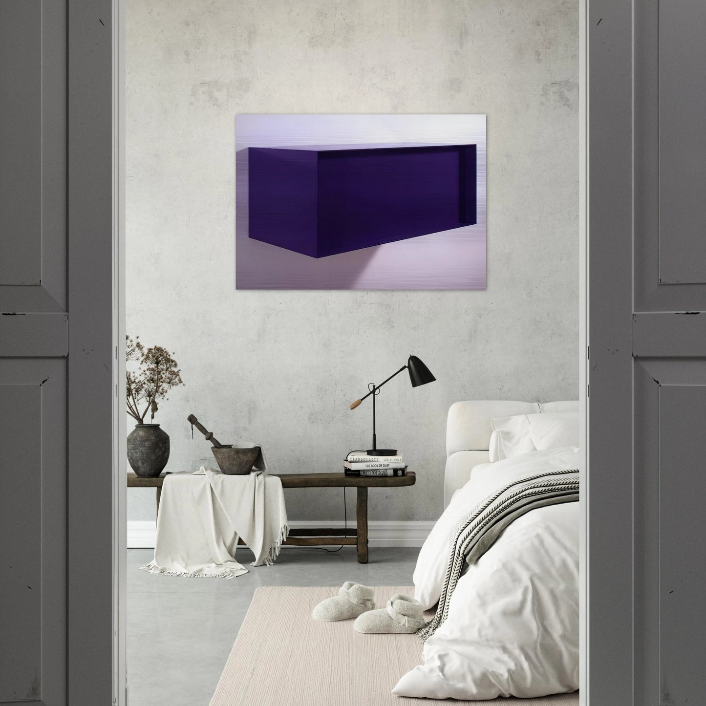 Untitled DJ 77-18 Meter Box - 1977 - Donald Judd Brushed Aluminum Print - 70x100 cm / 28x40 inches | Donald Judd Aluminum Print | Donald Judd Prints