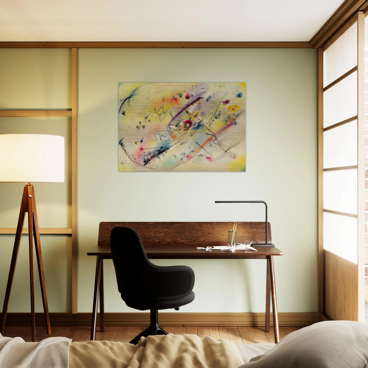 BRIGHT PICTURE 1913 - Wassily Kandinsky Brushed Aluminum Print - 70x100 cm / 28x40 inches | Wassily Kandinsky Aluminum Print | Wassily Kandinsky Prints